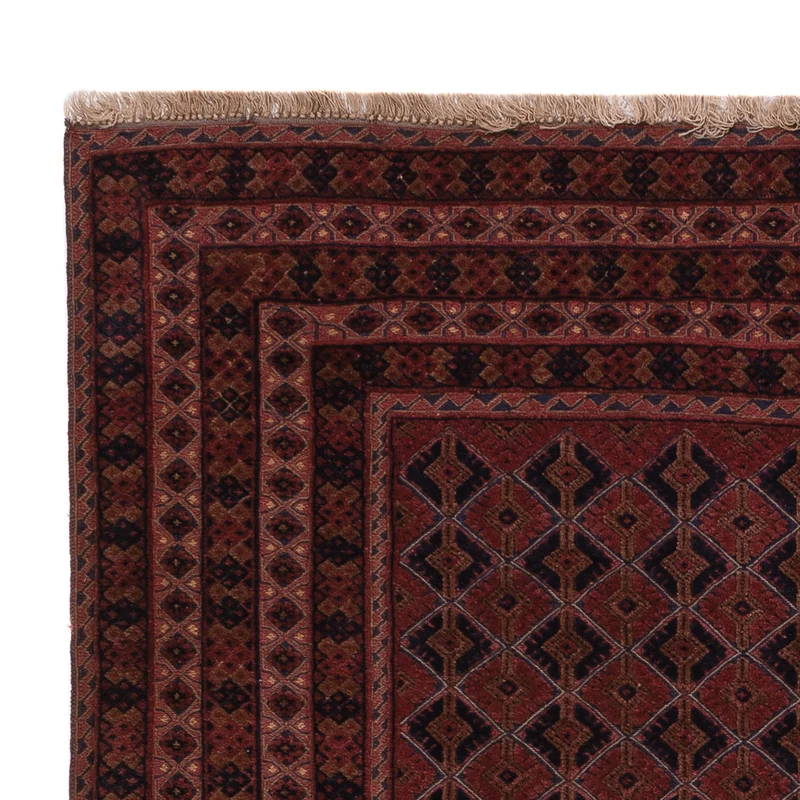Kelim Afghan Teppich 158x191cm - dunkelrot