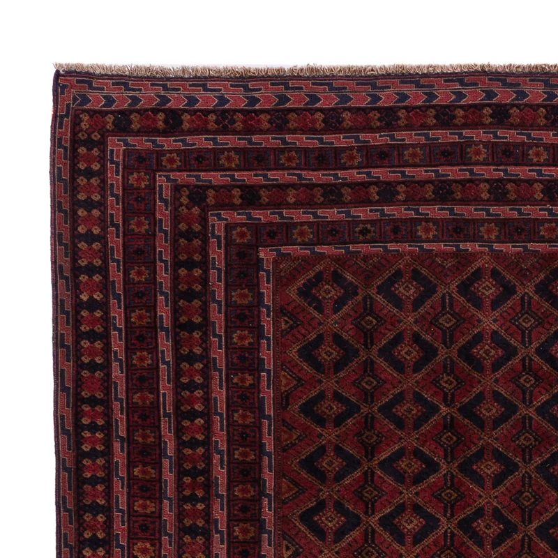 Kelim Afghan Teppich 156x196cm - dunkelrot