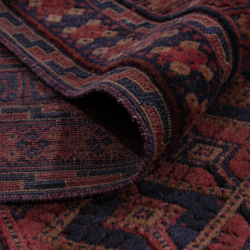 Kelim Afghan Teppich 156x196cm - dunkelrot
