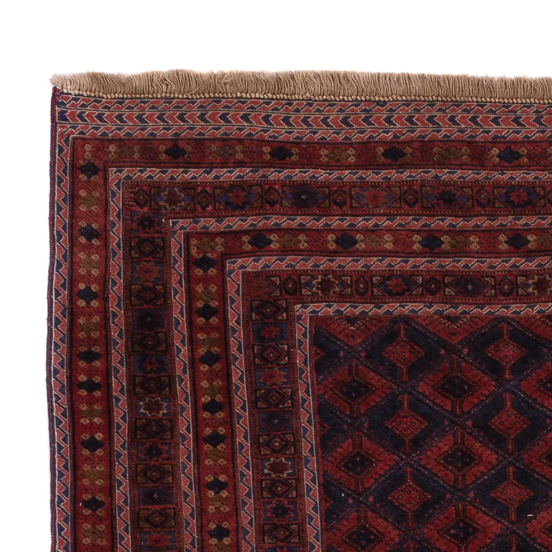 Kelim Afghan Teppich 155x198cm - dunkelrot