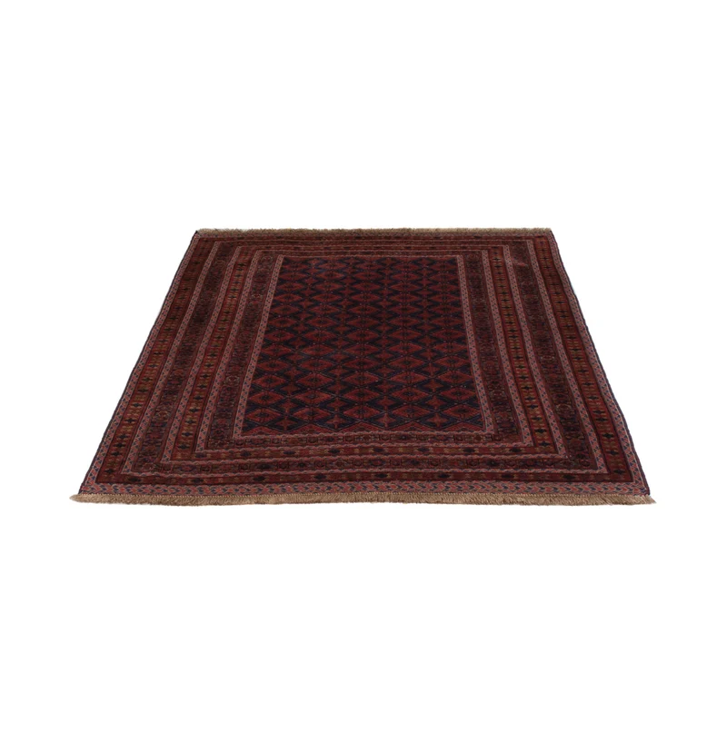 Kelim Afghan Teppich 155x198cm - dunkelrot
