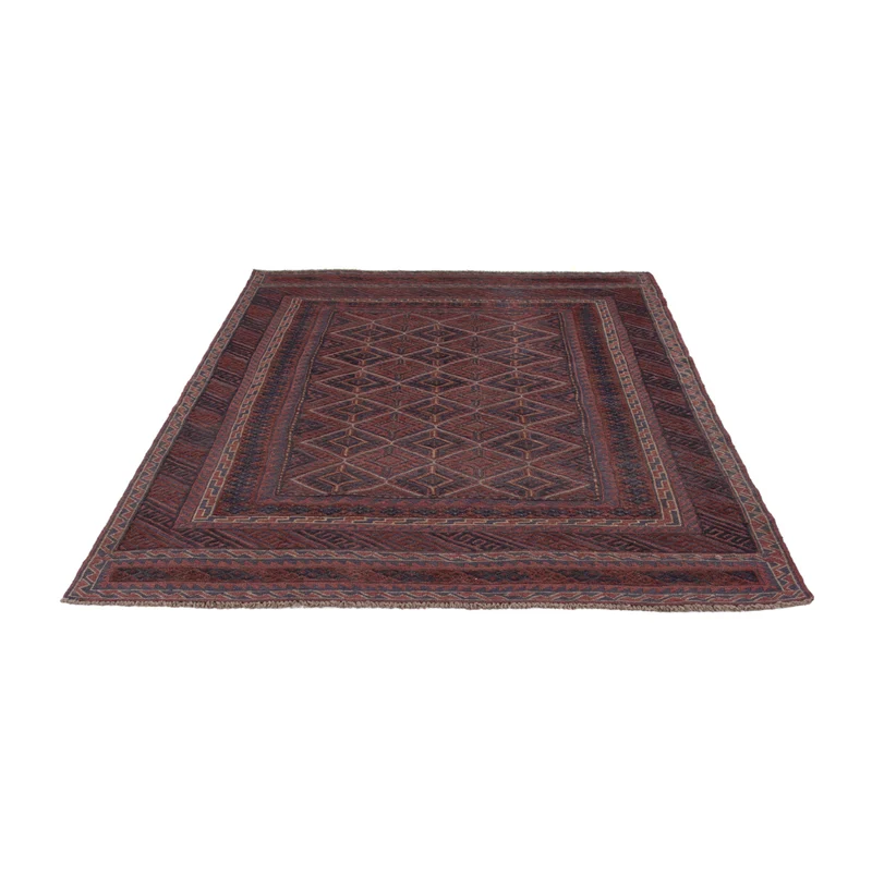 Kelim Afghan Teppich 155x197cm - dunkelbeige