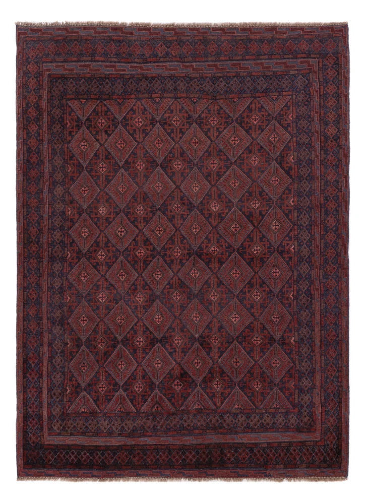 Kelim Afghan Teppich 152x203cm - dunkelbeige
