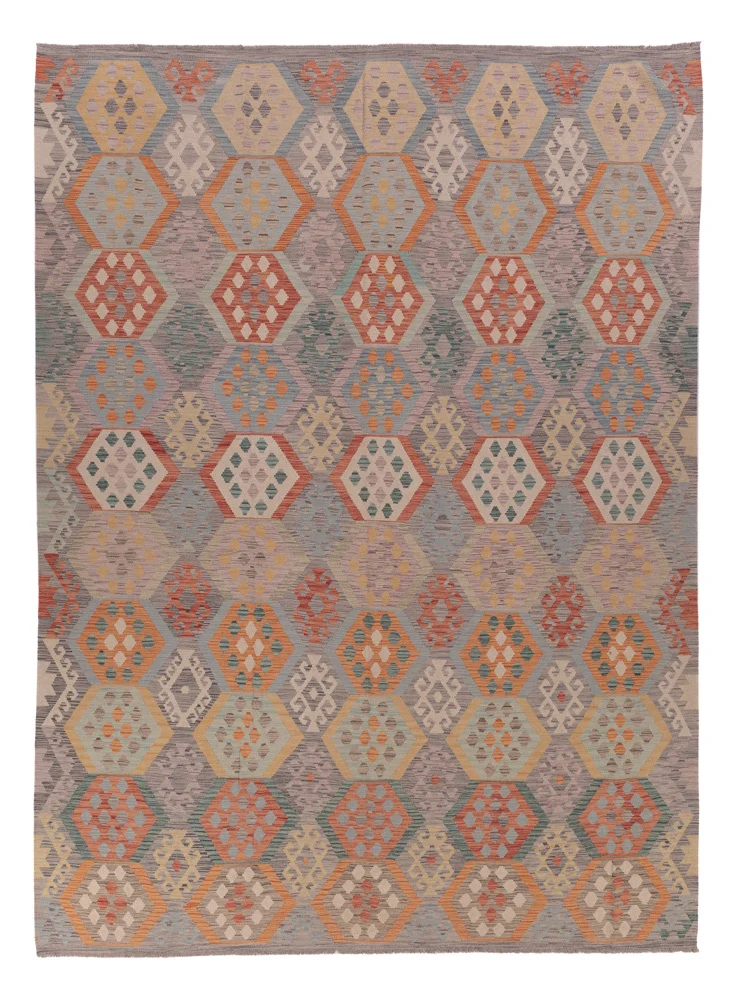 Kelim Maimene Teppich 281x380cm - mehrfarbig