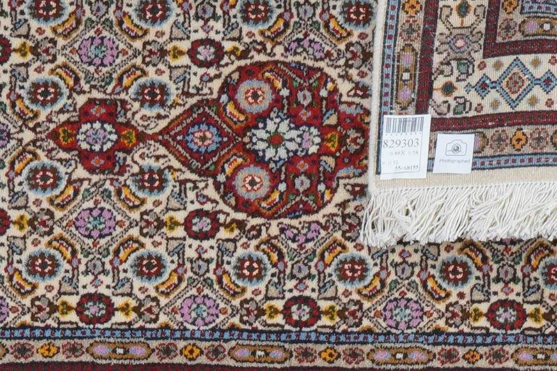 Moud Mahi · Handgeknüpft – Beige, 88x58 cm