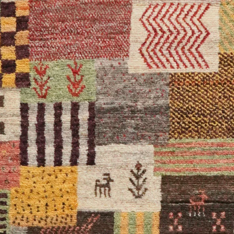 Rizbaf · Handgeknüpft – Bunt, 126x82 cm