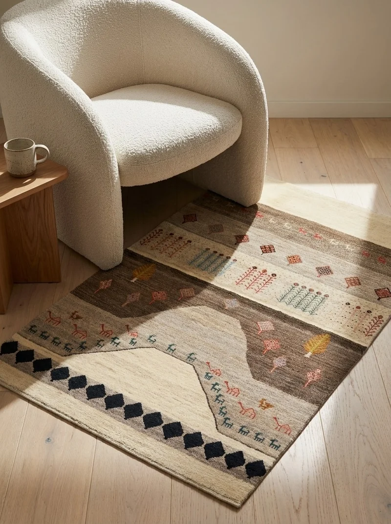 Rizbaf · Handgeknüpft – Beige, 171x106 cm