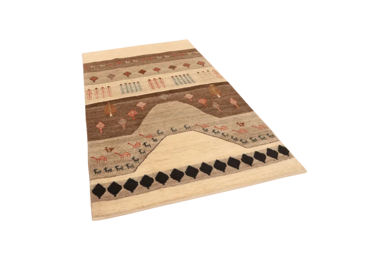 Rizbaf · Handgeknüpft – Beige, 171x106 cm