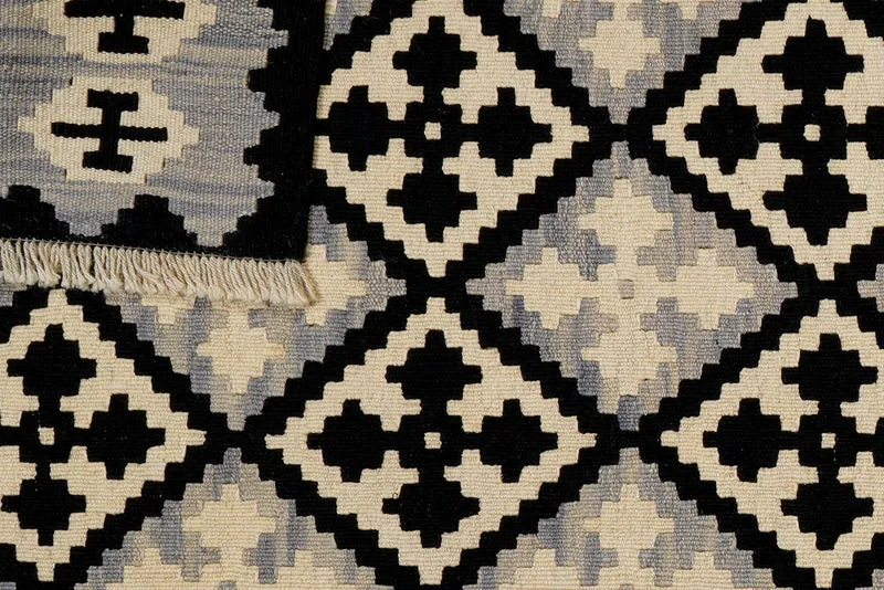 Kelim Gashgai · Handgewebt – Schwarz, 160x112 cm