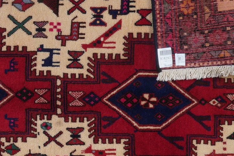 Afshar · Handgeknüpft – Beige, 198x112 cm