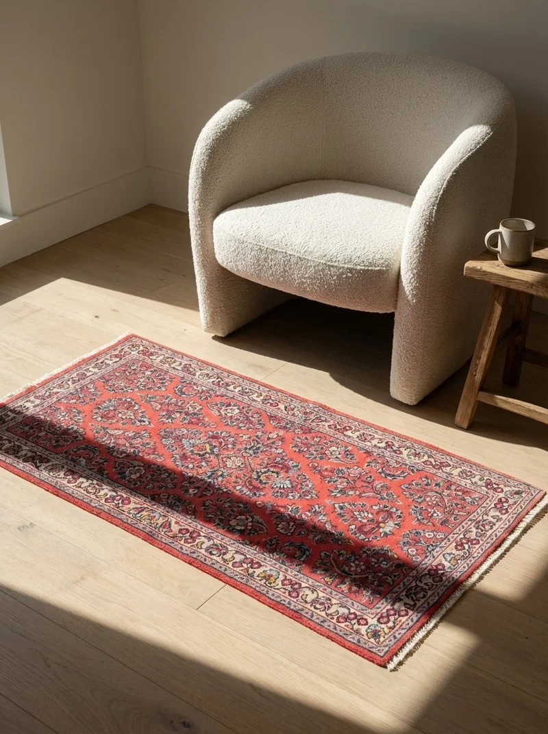 Sarough · Handgeknüpft – Rot, 128x69 cm