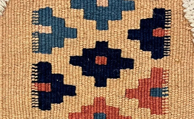 Kelim Gashgai · Handgewebt – Bunt, 30x20 cm