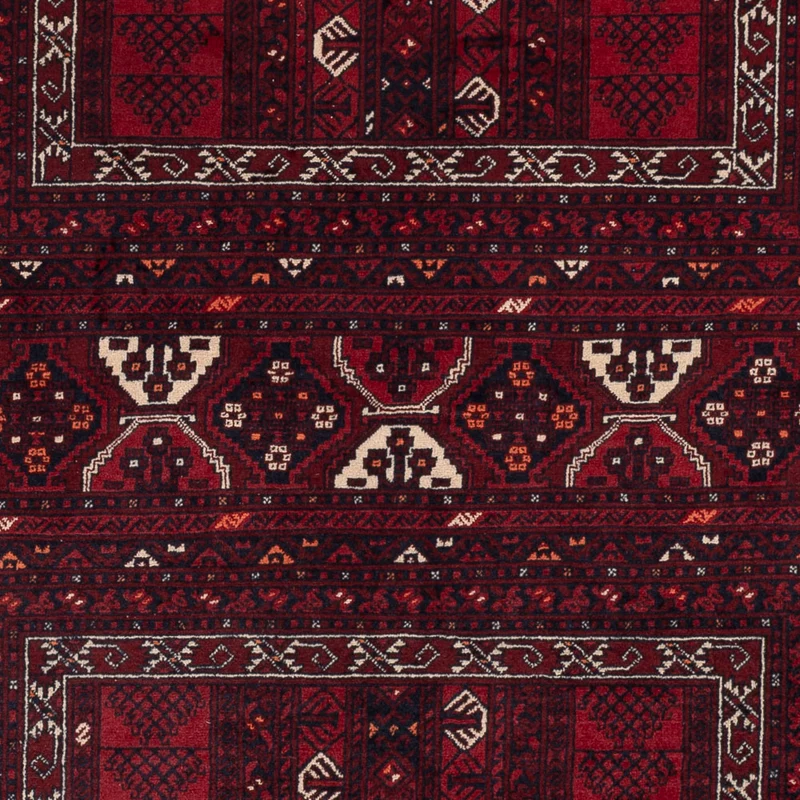 Afghan Teppich - 165 x 242 cm - dunkelrot