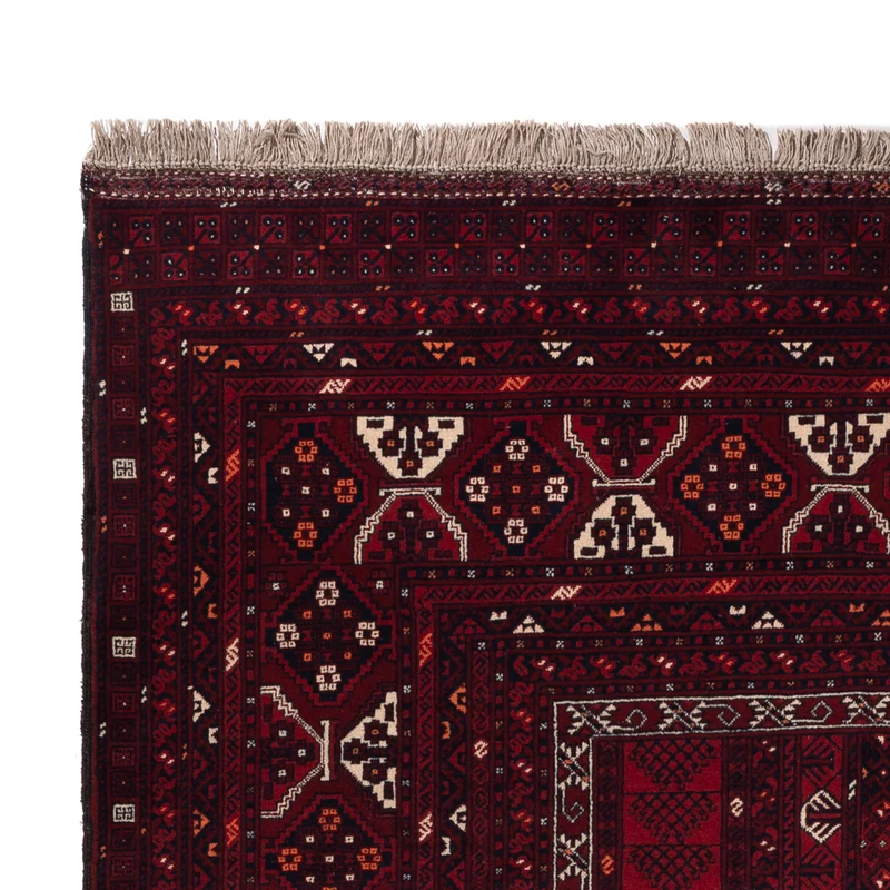 Afghan Teppich - 165 x 242 cm - dunkelrot