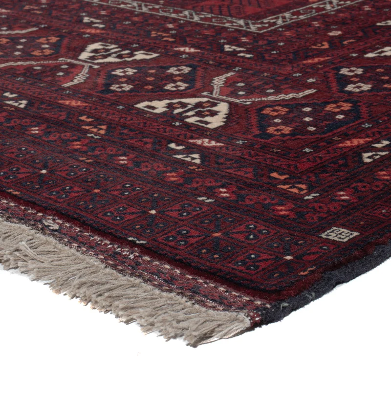 Afghan Teppich - 165 x 242 cm - dunkelrot