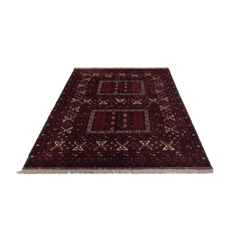 Afghan Teppich - 165 x 242 cm - dunkelrot