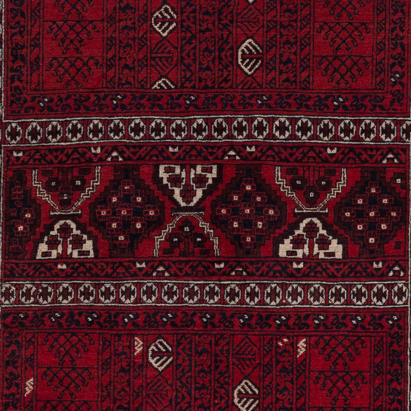 Afghan Teppich 158x252cm - Orientteppich - dunkelrot