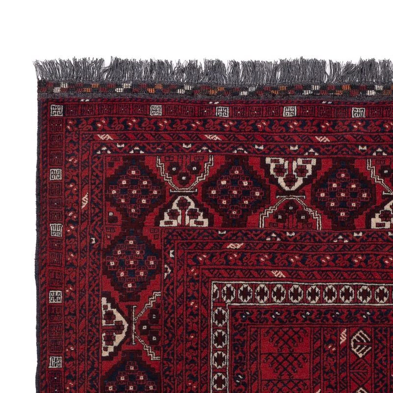 Afghan Teppich 158x252cm - Orientteppich - dunkelrot