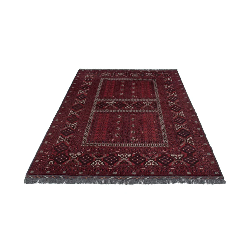 Afghan Teppich 158x252cm - Orientteppich - dunkelrot