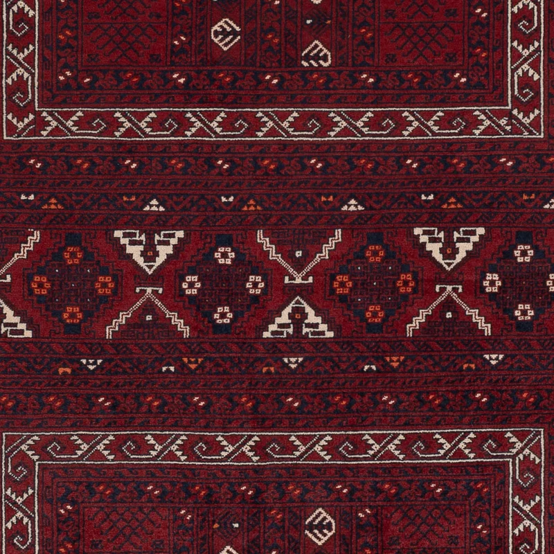 Afghan Teppich 156x254cm - Orientteppich - dunkelrot
