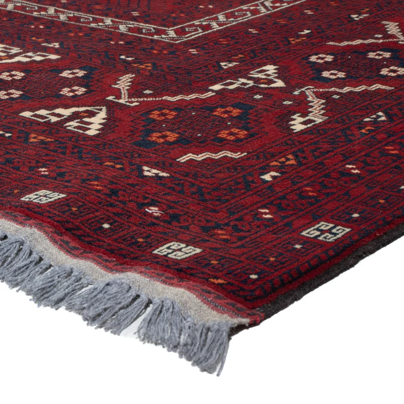 Afghan Teppich 156x254cm - Orientteppich - dunkelrot