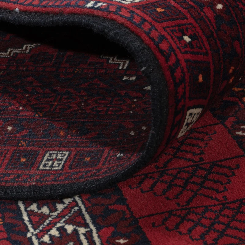Afghan Teppich - 159 x 246 cm - dunkelrot