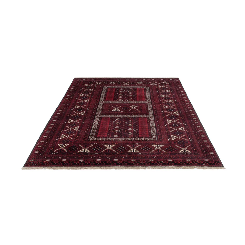 Afghan Teppich - 159 x 246 cm - dunkelrot