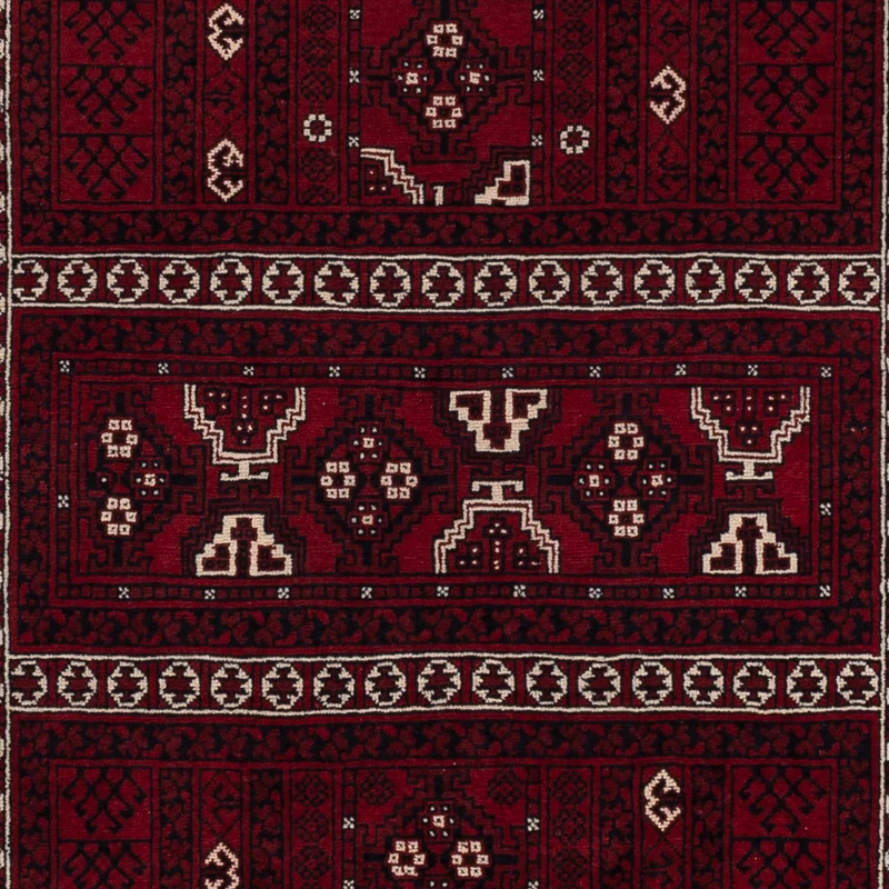 Afghan Teppich 157x247cm - Orientteppich - dunkelrot
