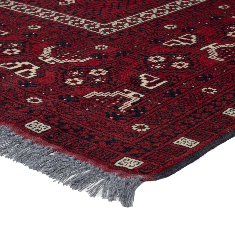 Afghan Teppich 157x247cm - Orientteppich - dunkelrot