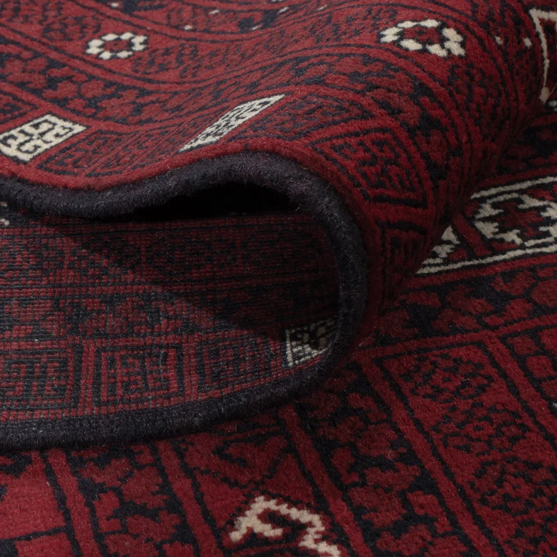 Afghan Teppich 157x247cm - Orientteppich - dunkelrot