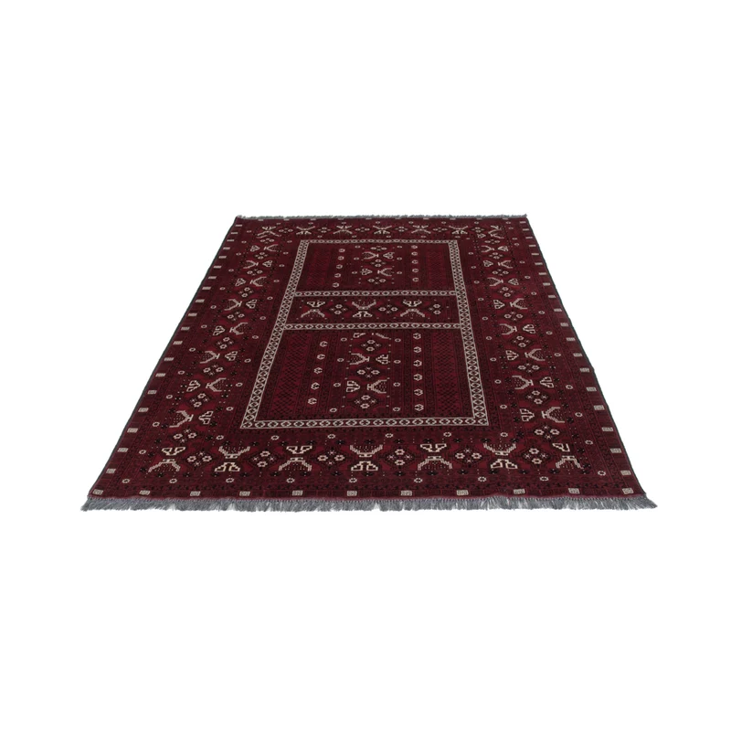 Afghan Teppich 157x247cm - Orientteppich - dunkelrot