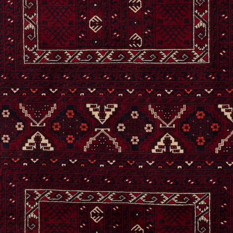 Afghan Teppich 154x248cm - Orientteppich - dunkelrot