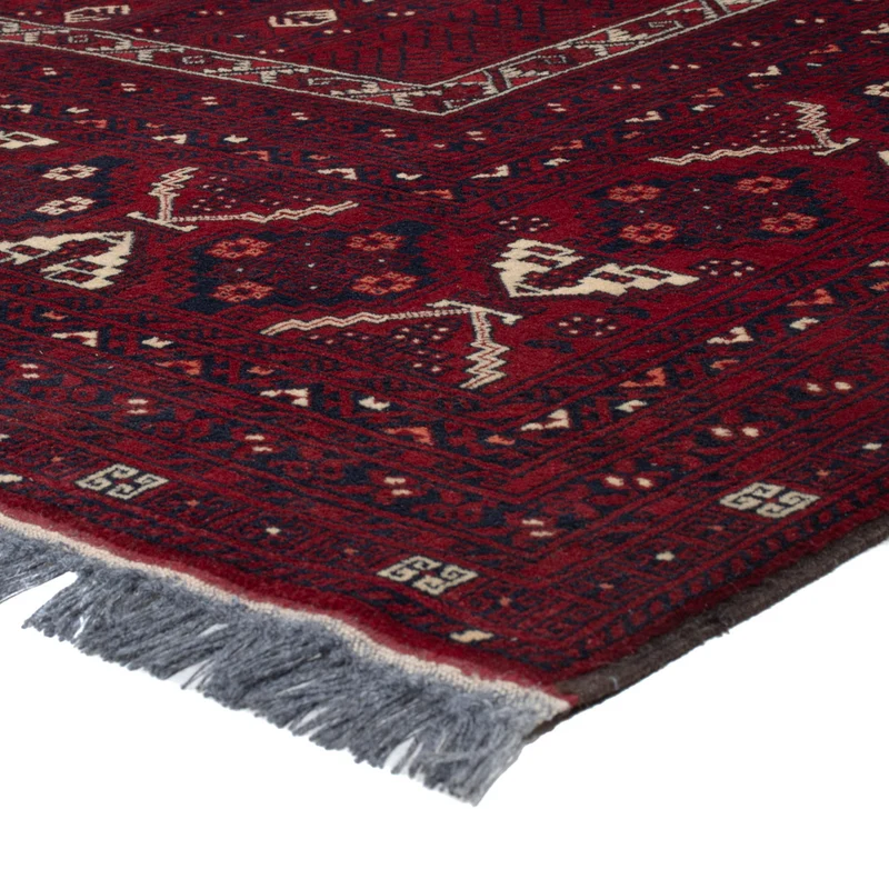 Afghan Teppich 154x248cm - Orientteppich - dunkelrot