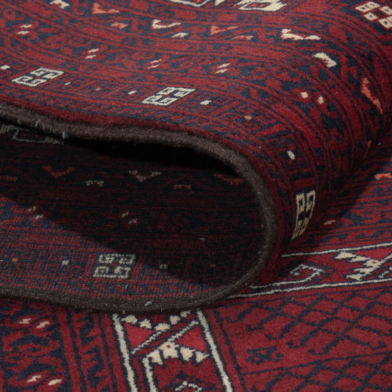 Afghan Teppich 154x248cm - Orientteppich - dunkelrot