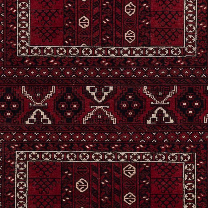 Afghan Teppich 152x252cm - Orientteppich - dunkelrot