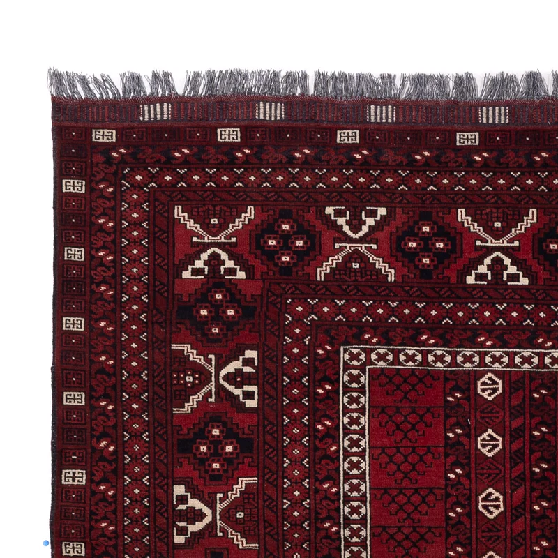 Afghan Teppich 152x252cm - Orientteppich - dunkelrot