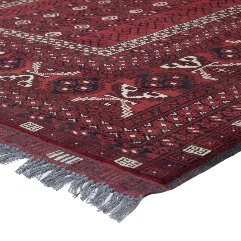 Afghan Teppich 152x252cm - Orientteppich - dunkelrot