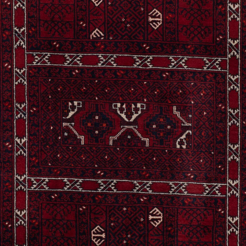 Afghan Teppich - 163 x 239 cm - dunkelrot