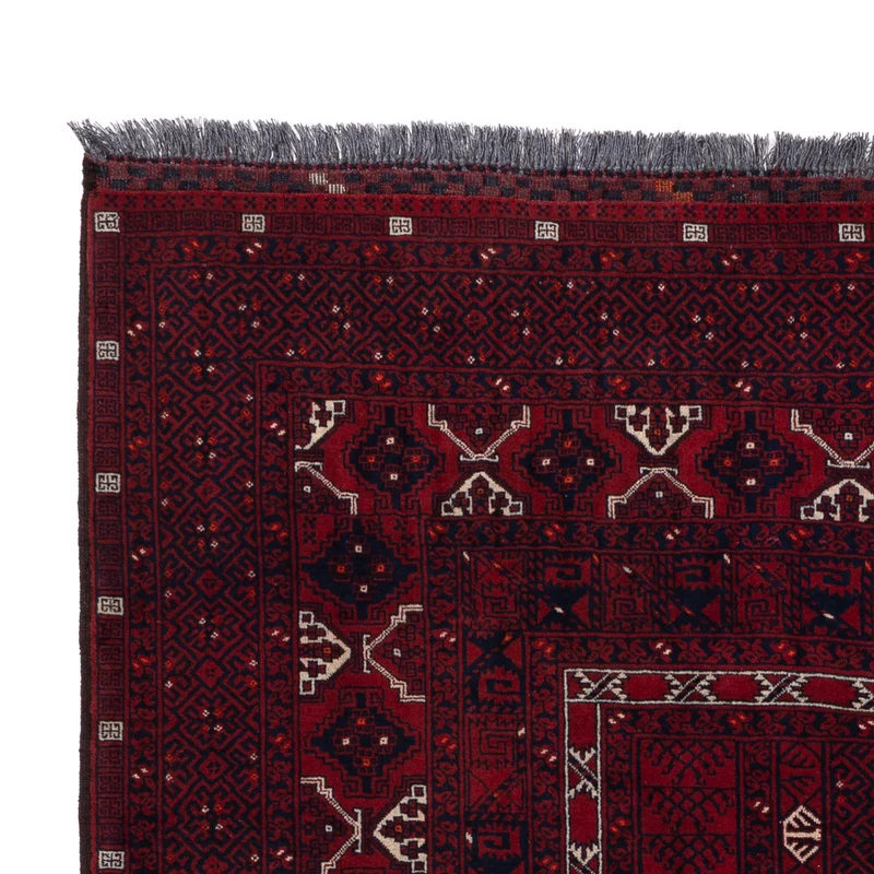 Afghan Teppich - 163 x 239 cm - dunkelrot