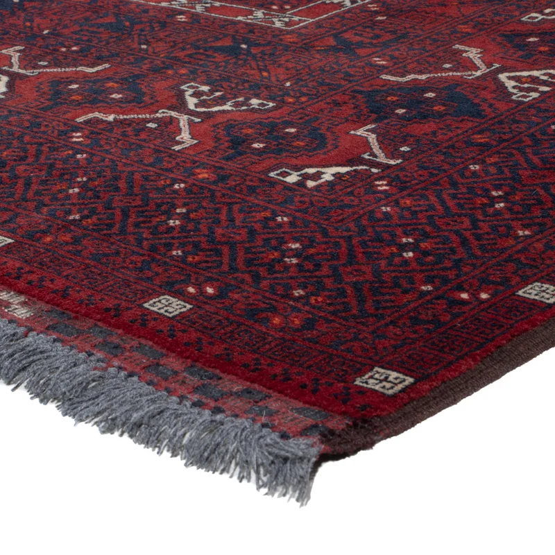 Afghan Teppich - 163 x 239 cm - dunkelrot