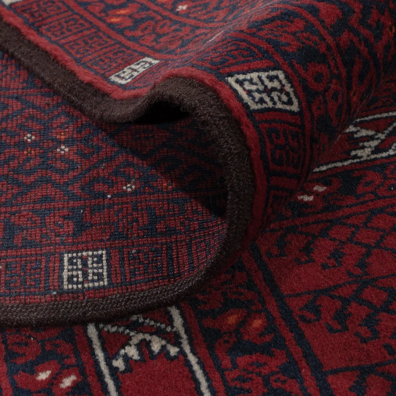 Afghan Teppich - 163 x 239 cm - dunkelrot