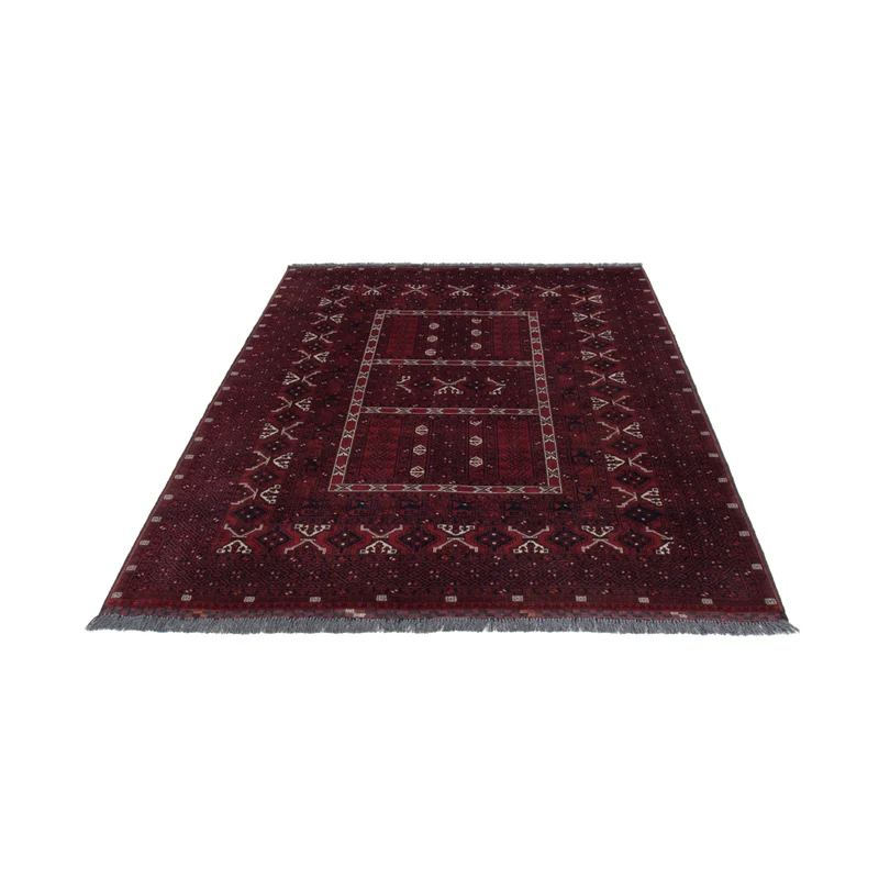 Afghan Teppich - 163 x 239 cm - dunkelrot