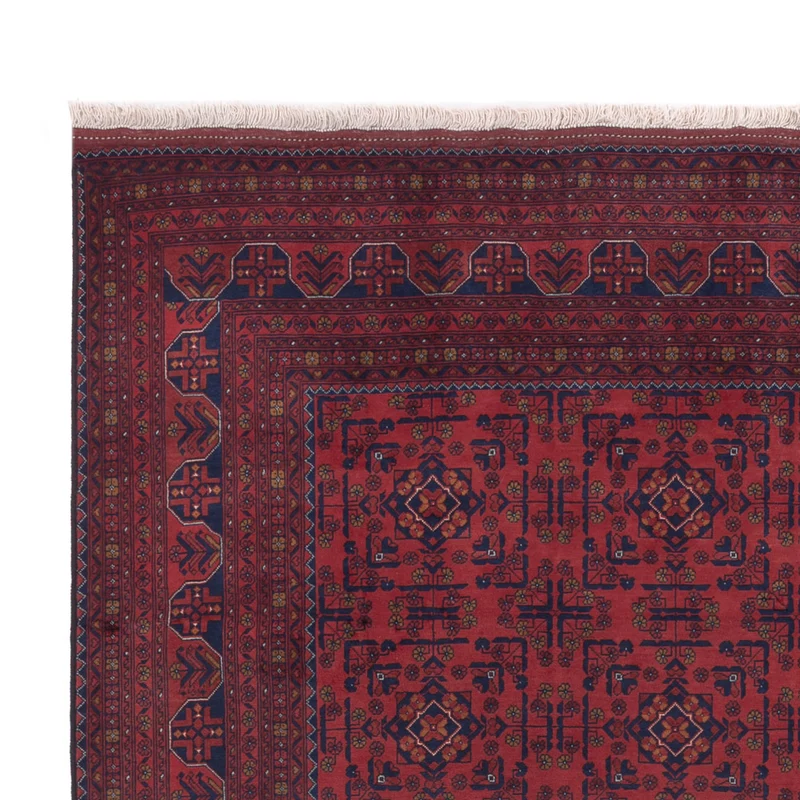 Afghan Teppich 197x294cm - Orientteppich - dunkelrot