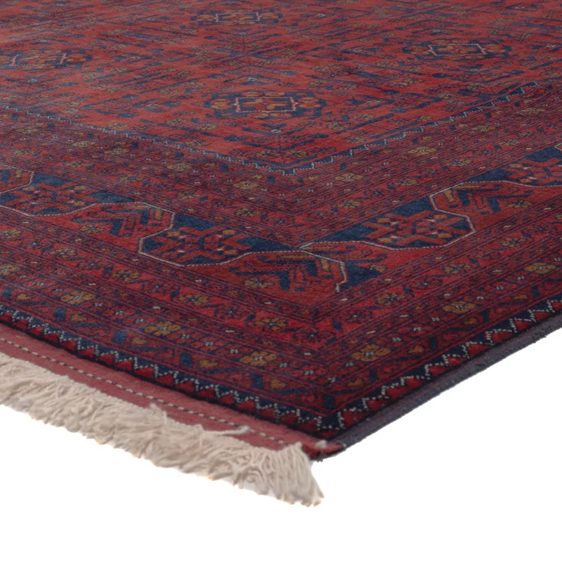 Afghan Teppich 197x294cm - Orientteppich - dunkelrot