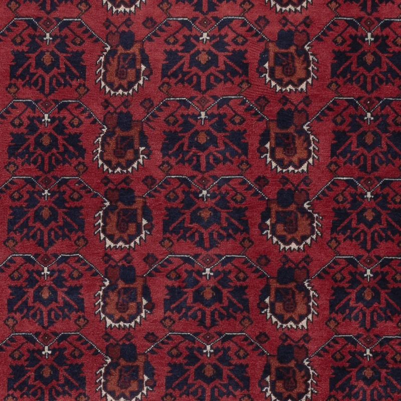 Afghan Teppich 200x288cm - Orientteppich - dunkelrot