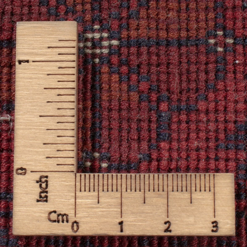 Afghan Teppich 200x288cm - Orientteppich - dunkelrot