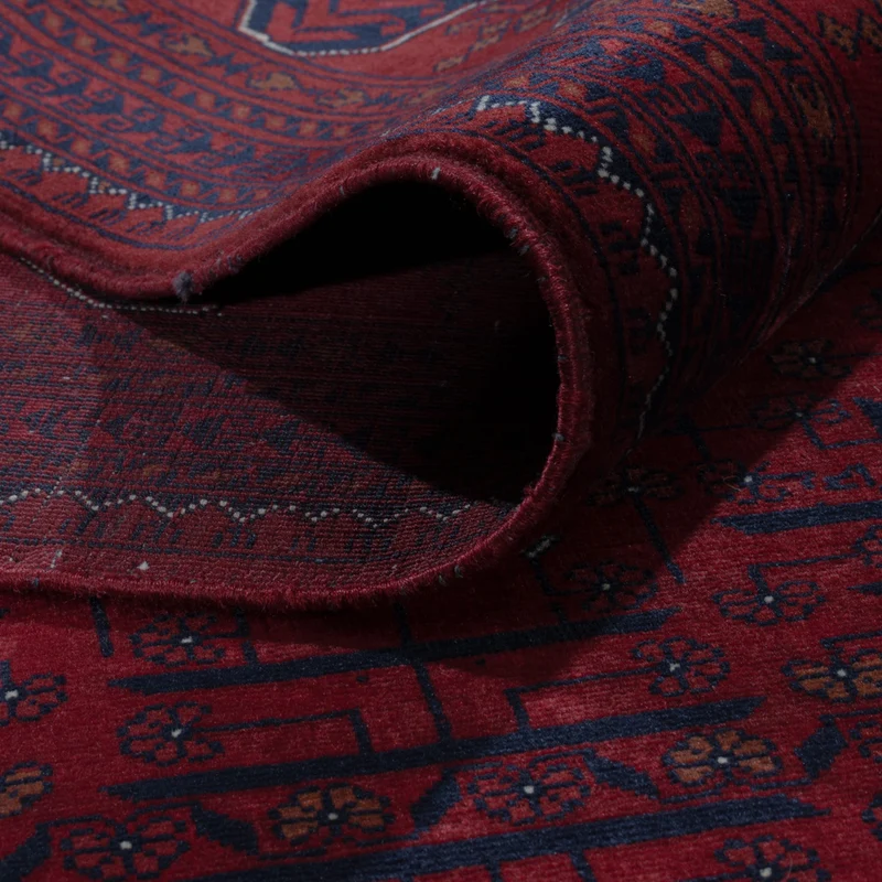 Afghan Teppich 198x288cm - Orientteppich - dunkelrot
