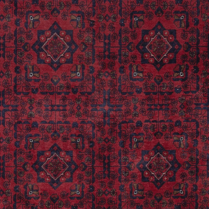 Afghan Teppich 202x286cm - Orientteppich - dunkelrot