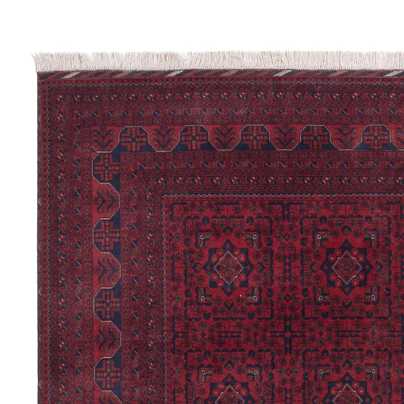 Afghan Teppich 202x286cm - Orientteppich - dunkelrot