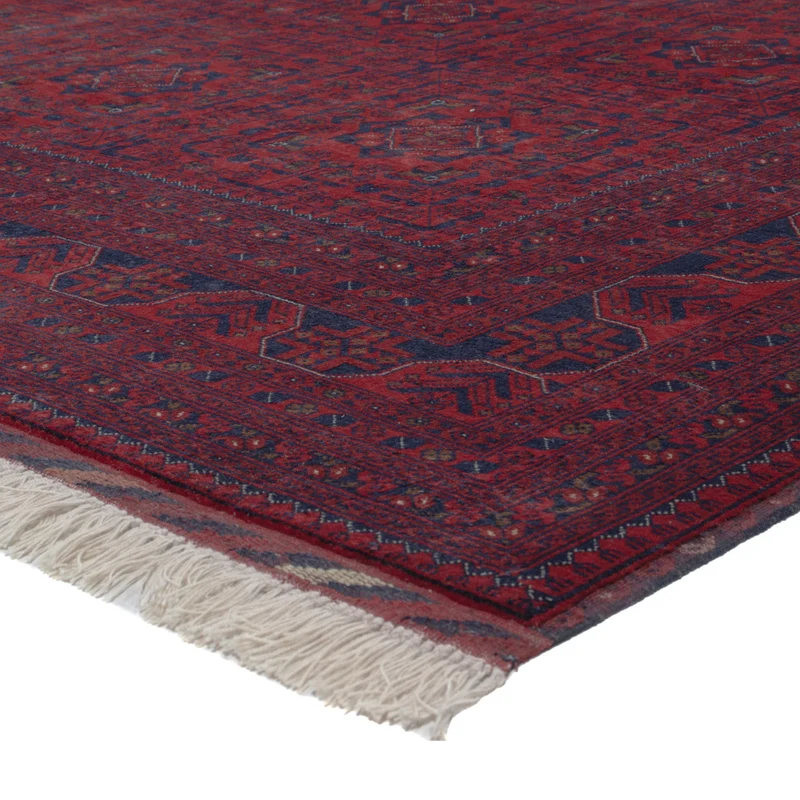 Afghan Teppich 202x286cm - Orientteppich - dunkelrot